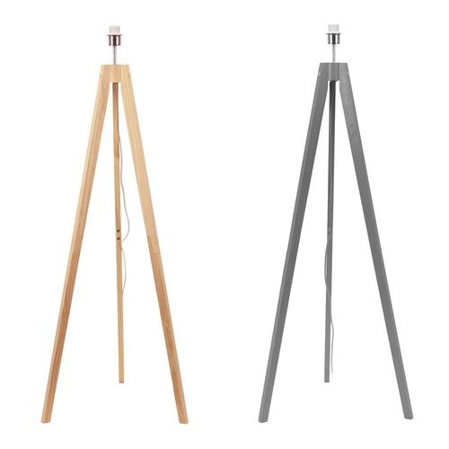 Wooden tripod floor lamp base - wooden,