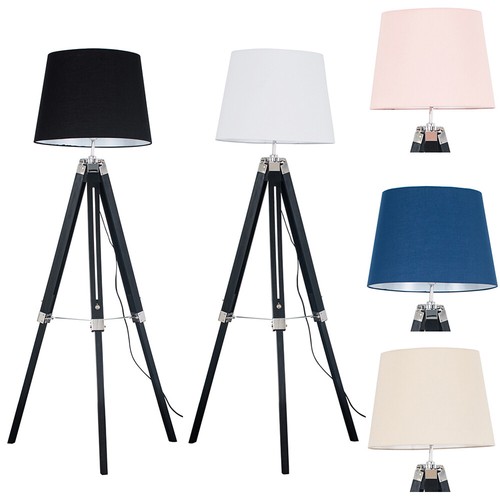 Black wooden tripod floor - black,