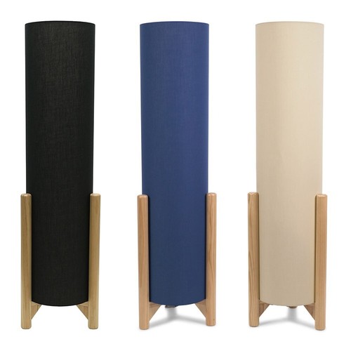 Wooden midi floor lamp - wooden,