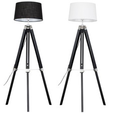 Wooden Tripod Floor Lamp Tall