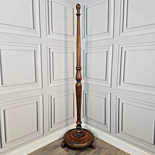 Antique oak standard lamp - antique,