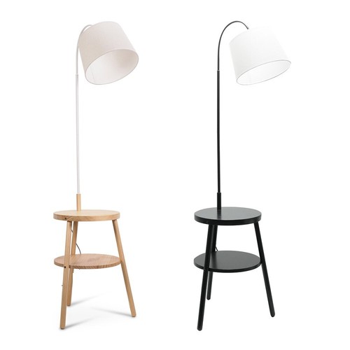 Wooden floor lamp shelves - floor,