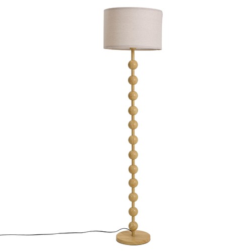 Bobbin style wooden floor lamp - floor,